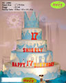 Koleksi kue : Light Blue Crown Cake