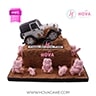 Koleksi kue : Birthday Cake Jeep and Pig