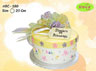 Koleksi kue : Yellow Ribbon Baby Cake