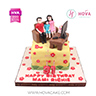 Koleksi kue : Birthday Cake Family Watching TV