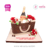 Koleksi kue : Birthday Cake Louis Vuitton Bag with Rosses