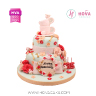 Koleksi kue : Birthday Cake Pink & Red Flowers