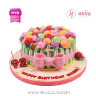 Koleksi kue : Birthday Cake Rainbow Roses