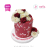 Koleksi kue : Birthday Cake Red & White Roses