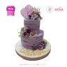 Koleksi kue : Birthday Cake 2 Tiers Purple Theme