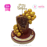 Koleksi kue : Birthday Cake Elegant Gold Chocolate