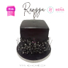 Koleksi kue : Birthday Cake Elegant Black Cake