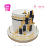 Koleksi kue : Birthday Cake Black & Gold