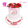 Koleksi kue : Birthday Cake Red Flowers