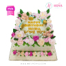Koleksi kue : Birthday Cake Elegant Pink Flowers