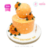 Koleksi kue : Birthday Cake Elegant Yellow