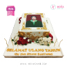 Koleksi kue : Birthday Cake Elegant with Pictures on Top