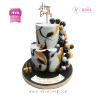 Koleksi kue : Birthday Cake Elegant Black Gold