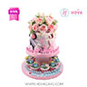 Koleksi kue : Birthday Cake Make Up & Pink Flowers