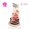 Koleksi kue : Birthday Cake Rose & Gold Leaf