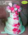 Koleksi kue : Colorful Hearts Wedding Cake