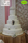 Koleksi kue : White Elegant Wedding Cake